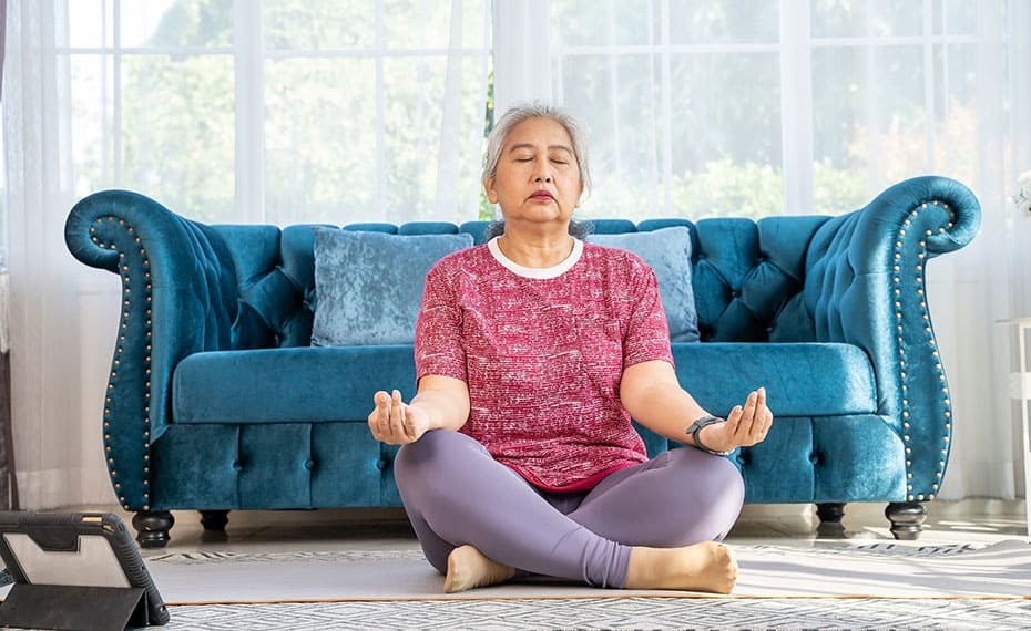 Woman meditating